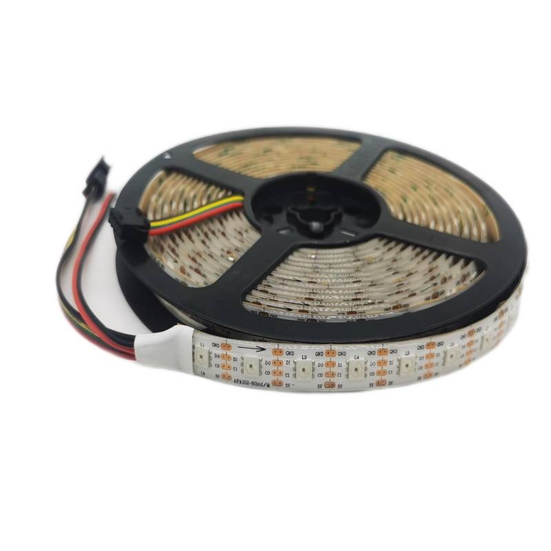 SK9822/APA102  Individually Addressable 60Led/M RGB Strip