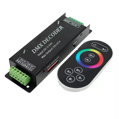 Touch Remote Control 3 Channel RGB DMX Decoder